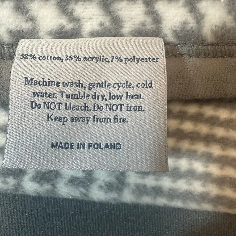ChappyWrap Katama Glen Plaid Grey Ivory Reversible Blanket 60x80 Cotton Blend